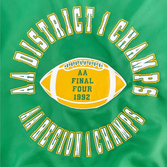 90s half zip windbreaker high school football champions 1992 vintage - Picture 3 of 6